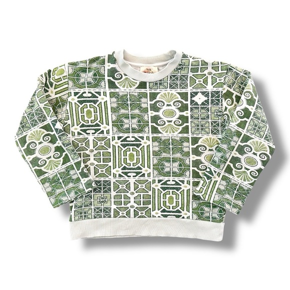 The Middle Daughter | Geometric Print Crewneck Sweatshirt (11-12 yrs) 💚 - Picture 2 of 6